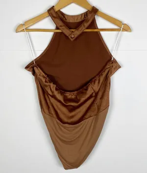 Princess Polly Stanley Bodysuit Brown Size 10 thumbnail 2