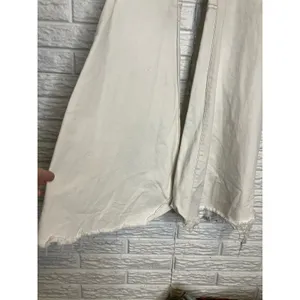 We the free white high rise flare jeans raw hem women's size‎ 25 trendy modern thumbnail 2