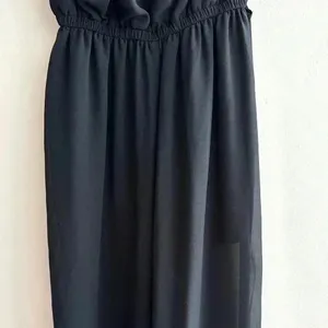 Iris Los Angeles Black Strapless Jumpsuit, Flowy Chiffon Jumpsuit, Size Small thumbnail 3
