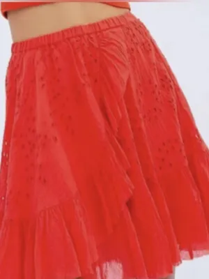 FP One Free People Fairy One Talulah Eyelet Mini Skirt Sz XS thumbnail 11