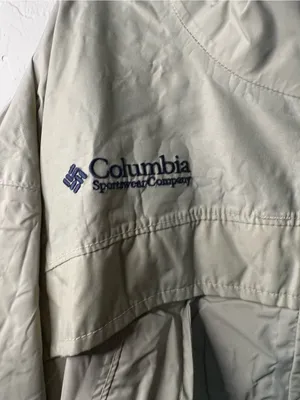 Columbia Vintage OmniTech Waterproof Tan Hooded Outdoor Windbreaker Shell Jacket thumbnail 3