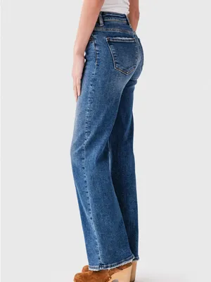 #76 NWT Socialthreads Risen Mila High Rise Full Length Straight Jeans Size 9/29 thumbnail 3