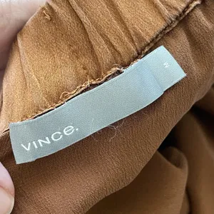 Vince Silk Skirt drape panel midi womens Brown medium minimalist contemporary thumbnail 2