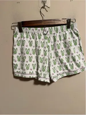 Roller Rabbit Mint Love Bunnies Polo Short PJ Pajama Set- Size P Petite XXS XS thumbnail 8