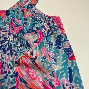 Lilly Pulitzer Womens‎ Size XS Ruffle Tank Top Scoop Neck Blouse Coastal Beach thumbnail 6