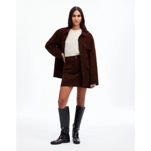 Madewell Utility Mini Skirt‎ in Moleskin Dark Chicory Brown Size 2 thumbnail 4