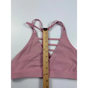 Zyla Active Light Support Sports Bra Strappy Back Mauve Pink Medium‎ thumbnail 3