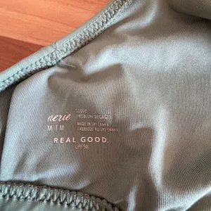 Aerie Real Good‎ Olive Green Pink Studded Scoop Neck Bikini Top Halter UPF 50 M thumbnail 5