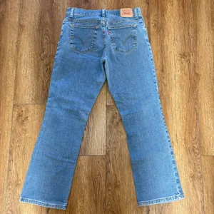 Levis 550 Relaxed Boot Cut Jeans Womens 12‎ M Blue Denim Stretch VTG y2k western thumbnail 2