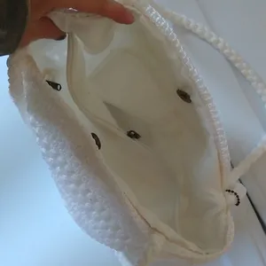 Lina White Crocheted Handbag thumbnail 6