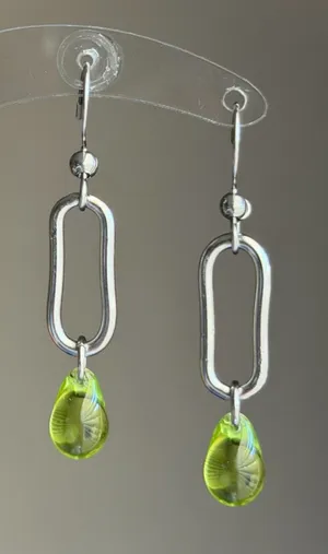 Handmade stainless steel chic fairy boho vintage style dangle earrings💚 thumbnail 1