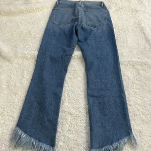 FRAME Le High Straight Raw Ankle Jeans Medium Wash 26 Hippie Casual Teacher thumbnail 3