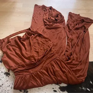 MAEVE‎ NWT Cowneck Enchantment Jumpsuit in Copper Rust Orange Size XS thumbnail 5