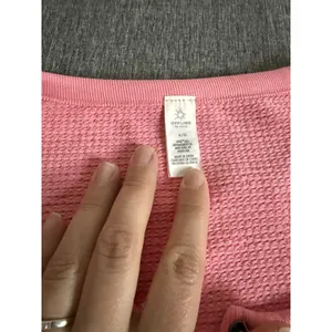 OFFLINE by Aerie Women's Thumbs Up Thermal Pink Cropped Top LS Sz XL thumbnail 3