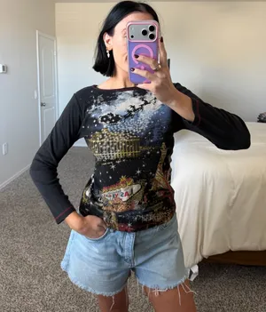 Vintage Las Vegas bejeweled Christmas tee thumbnail 1