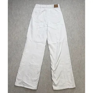 American Eagle Jeans Womens 0 Cream Wide Leg Boho Coastal Utility Front Seam thumbnail 2