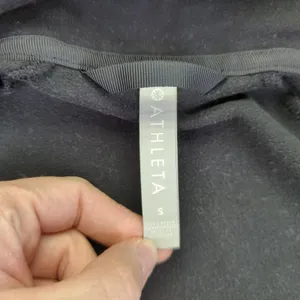Athleta Triumph Hoodie Black Full Zip Sweatshirt Jacket Thumbholes‎ Size Small thumbnail 7