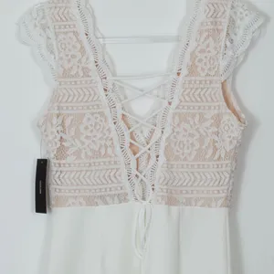 Lulu's Give a Glam Lace Lace-Up Bodycon Mini Dress Bride Womens‎ Size Medium NWT thumbnail 9