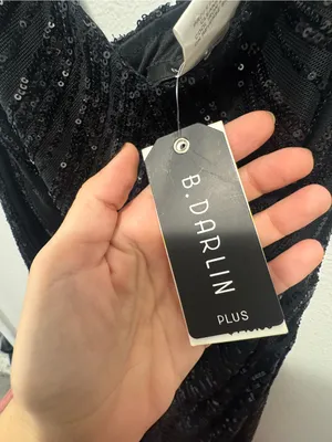 B Darlin Black Sequin Spaghetti-Strap Maxi Dress thumbnail 7