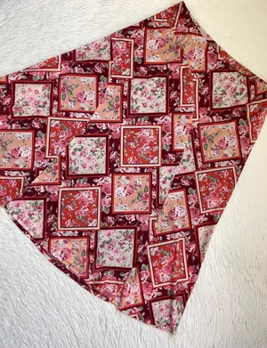 Y2K boho Luna Floral pink and red Patchwork midi skirt thumbnail 3