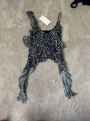 Zara Printed Tulle Top | Size S | NWT thumbnail 2