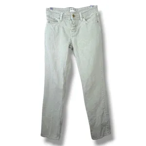 Free People We The Free Western Yoke Sage Green Low Rise Straight Denim Jeans thumbnail 3