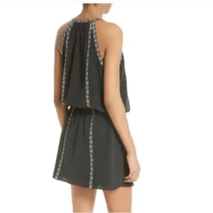 Joie NWT ODANDA Silk Trompe L’oeil Embroidered Boho Sleeveless Mini Dress S thumbnail 2