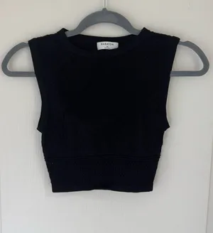 Aritzia Babaton Pointelle Tank in Black thumbnail 1