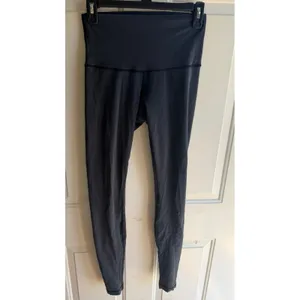 Lululemon Women's Wunder Under Hi-Rise‎ Grey Black Trim Tights Sz 8 thumbnail 2