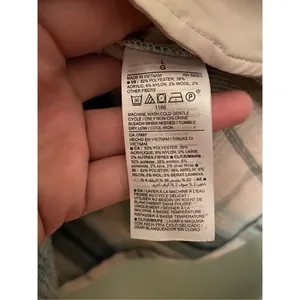 Old Navy Transitional Plaid Utility Shacket Green Size Large thumbnail 5