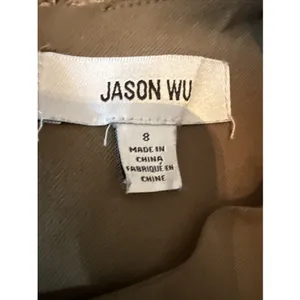 Jason Wu Brown Ruched Maxi Dress Gold Hardware Size 8 Sleeveless Fall thumbnail 4