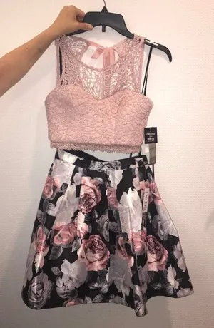 floral homecoming dress thumbnail 1