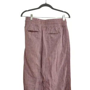 Athleta Size 6 Cabo Linen‎ Wide Leg Pants Mauve Pink Smocked Drawstring Trousers thumbnail 5