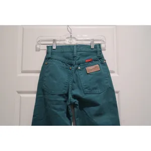 Wrangler Vintage Women's Teal High Rise Jeans USA Made Straight Leg 90s‎ Cowgirl thumbnail 2