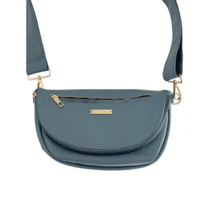 Simply Southern Crescent Sling Bag Blue Faux Leather‎ Crossbody Purse Fanny Pack thumbnail 4