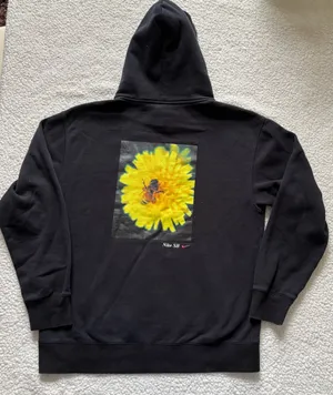 Nike SB Black Graphic Bee Dandelion Skate Pullover Hoodie L Gorpcore skatewear thumbnail 2