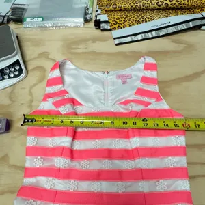 Lilly Pulitzer Joslin Fiesta Bright Pink White Floral Striped Joslin Dress Sz 4 thumbnail 10