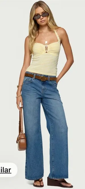 Edikted Ery mid rise baggy jeans  thumbnail 1