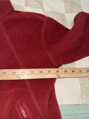 Vintage Patagonia Synchilla Full Zip Fleece Jacket Maroon Womens Medium USA thumbnail 2