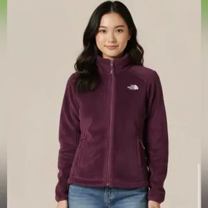 The North Face Burgundy Plum Osito Fleece Jacket Gorpcore S/P thumbnail 4