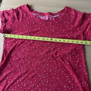 Talbots 100% Linen Cotton Blend Red Stars T Shirt XS Coastal Patriotic Beachy thumbnail 10