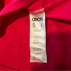ASOS Pink Stretch Bodycon‎ V-Neck V-Back Side Slit Sleeveless Mini Dress Size 4 thumbnail 3