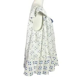 Free People Jules Cotton Embroidered Tunic White Size Small Bohemian Cottage thumbnail 8