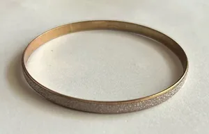3/$20 Shimmer Crystal Rhinestone Gold Tone Thin Bangle Bracelet thumbnail 1