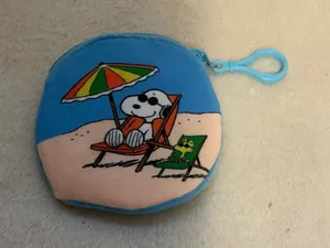 Blue Snoopy Beach Mini Bag - Cute Coin Pouch thumbnail 1