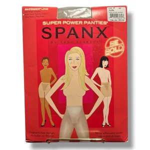 Spanx by Sara Blakely Super Power Panties In Power Line Mid Thigh Nude Size F‎ thumbnail 4
