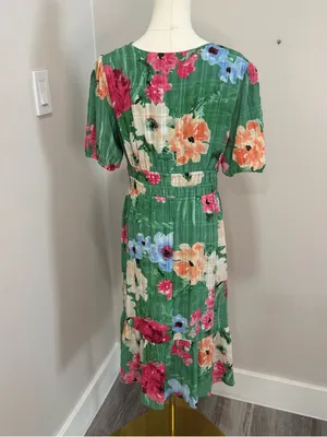 Luxology Floral Midi Dress Women's Size Large‎ thumbnail 3
