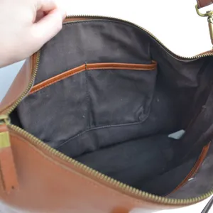 Madewell The Transport Satchel Bag Crossbody in English Saddle Leather Brown thumbnail 8
