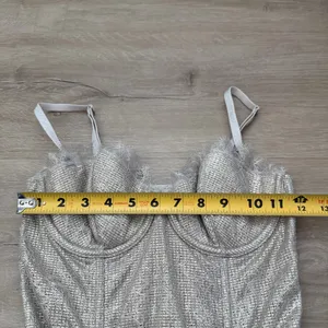 Victoria’s Secret Champagne Shimmer Long Line Bustier Bra 34B NWT thumbnail 3