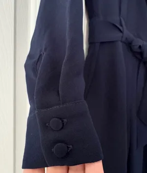 Sézane Heaven Long Sleeve Navy Jumpsuit, Size 34/US 2 thumbnail 10